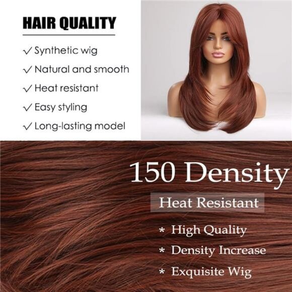Women Cosplay Daily Natural Hair Wig Heat Resistant Fiber -Arburn main image 4
